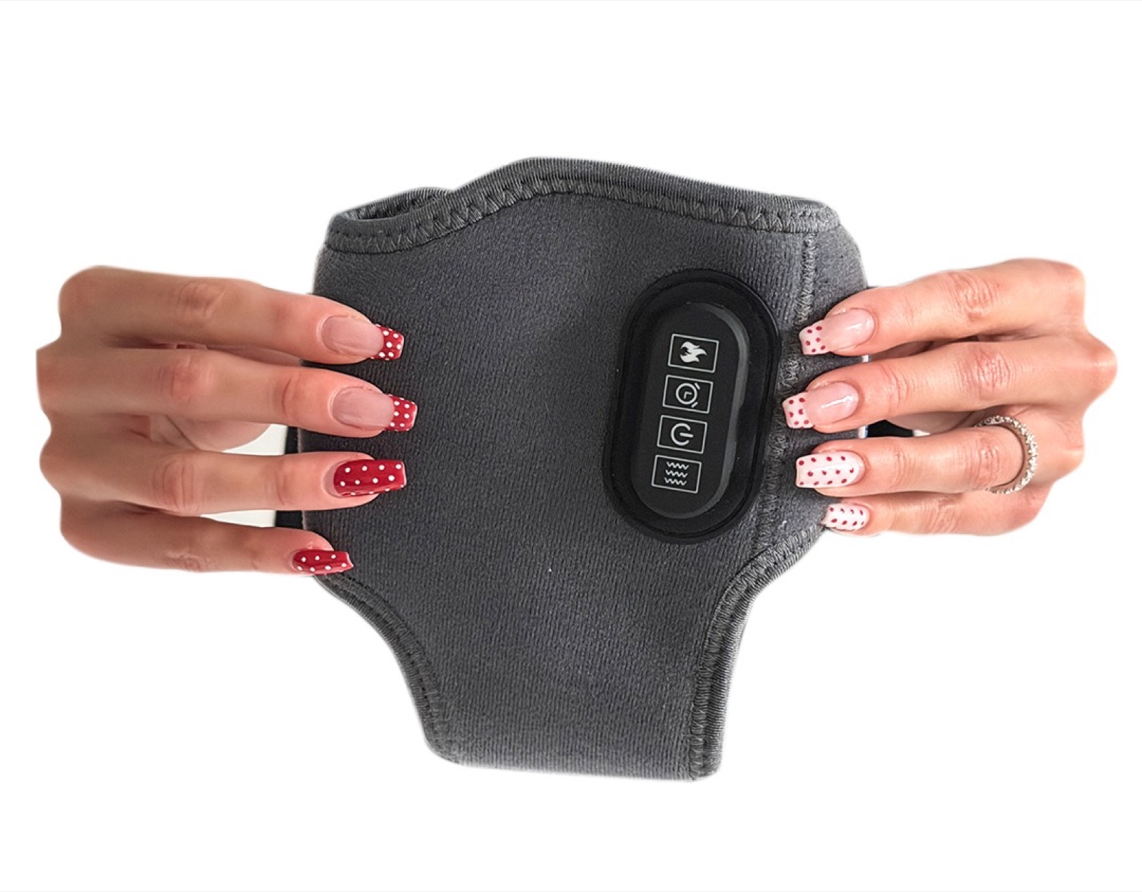 EMSense foot wrap held in two hands